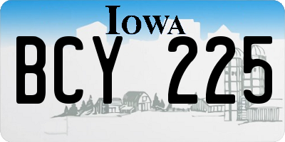 IA license plate BCY225