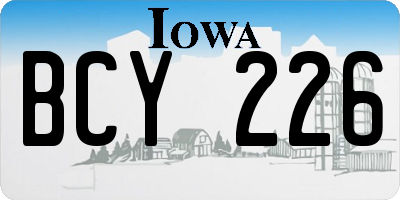 IA license plate BCY226