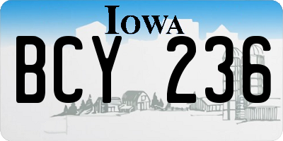 IA license plate BCY236