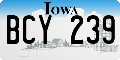 IA license plate BCY239
