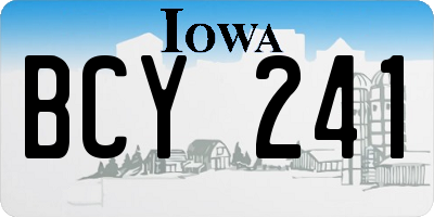 IA license plate BCY241
