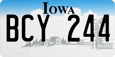IA license plate BCY244