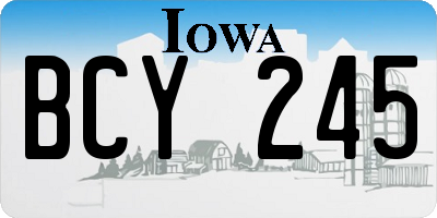 IA license plate BCY245