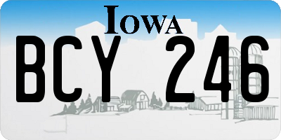 IA license plate BCY246