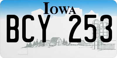IA license plate BCY253