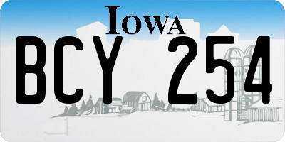 IA license plate BCY254