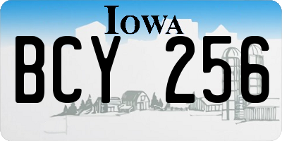 IA license plate BCY256