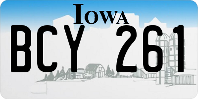 IA license plate BCY261