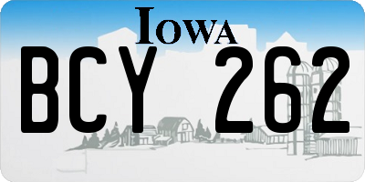 IA license plate BCY262