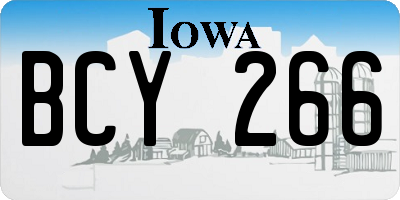IA license plate BCY266