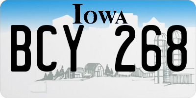 IA license plate BCY268