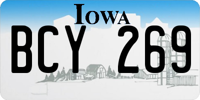 IA license plate BCY269