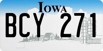 IA license plate BCY271