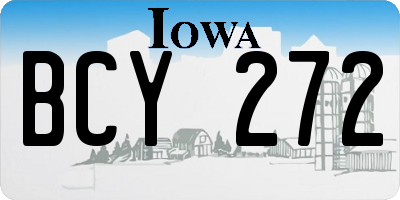 IA license plate BCY272