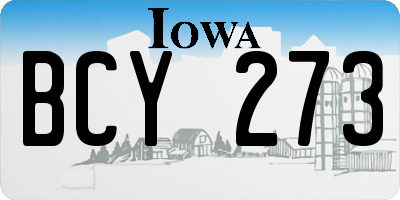 IA license plate BCY273
