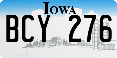 IA license plate BCY276