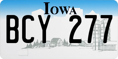 IA license plate BCY277