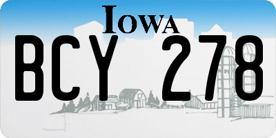 IA license plate BCY278