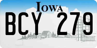 IA license plate BCY279