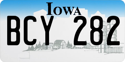 IA license plate BCY282