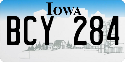 IA license plate BCY284