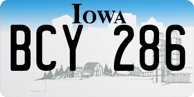IA license plate BCY286