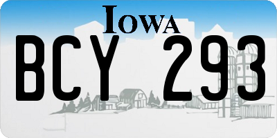 IA license plate BCY293