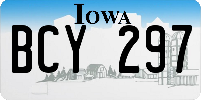 IA license plate BCY297