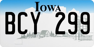 IA license plate BCY299