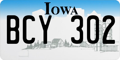 IA license plate BCY302
