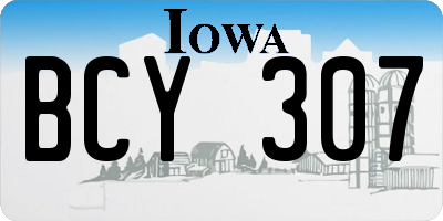 IA license plate BCY307