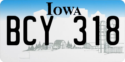 IA license plate BCY318