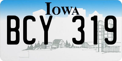 IA license plate BCY319
