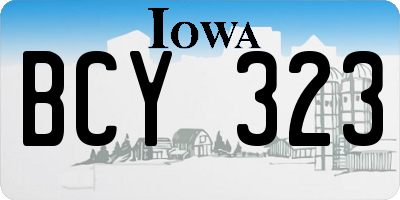 IA license plate BCY323