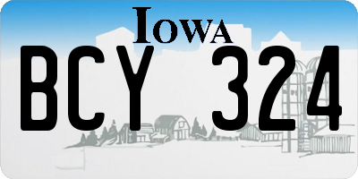 IA license plate BCY324
