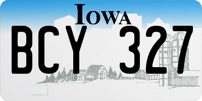 IA license plate BCY327