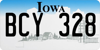 IA license plate BCY328