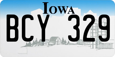 IA license plate BCY329