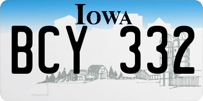 IA license plate BCY332