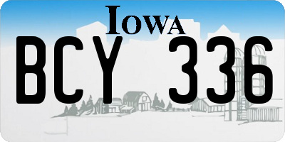 IA license plate BCY336