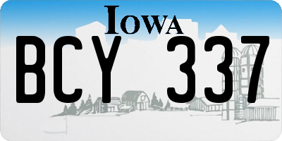 IA license plate BCY337