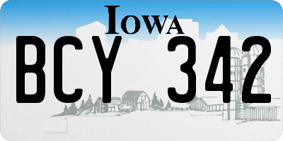 IA license plate BCY342