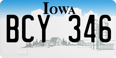 IA license plate BCY346