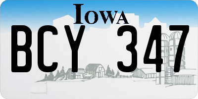 IA license plate BCY347