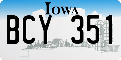 IA license plate BCY351