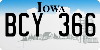 IA license plate BCY366