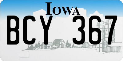 IA license plate BCY367