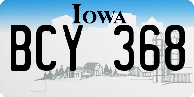 IA license plate BCY368