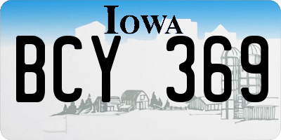 IA license plate BCY369