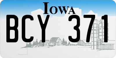 IA license plate BCY371